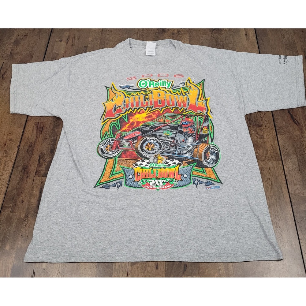 Vintage 2006 Y2K Chili Bowl Nationals Dirt Track Racing Men's Graphic T Size XL